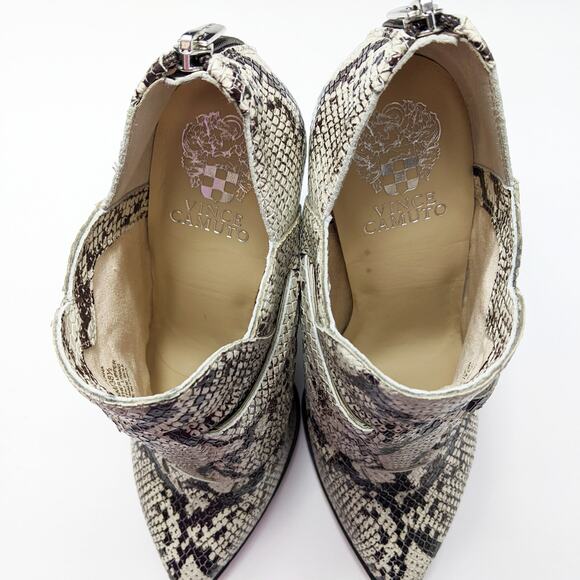 Vince Camuto 8 Levana snake animal print western boot bootie high heel pointed - Picture 5 of 6